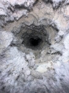Clogged Dryer Vent Before Cleaning