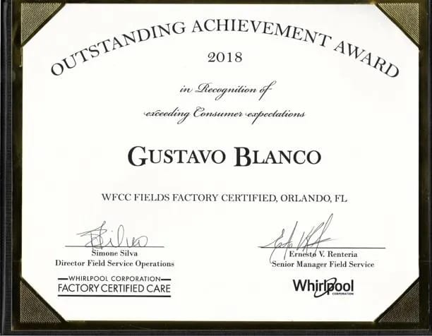 Certificate 3 of Gustavo Blanco from Complete Dryer Vent
